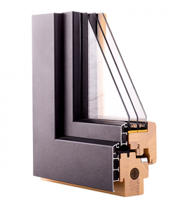 Energooszczędne Okna drewniano - aluminiowe 68