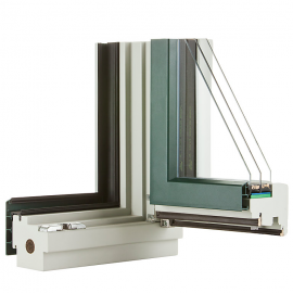GEMINI Classic Energooszczędne Okna drewniano - aluminiowe 88