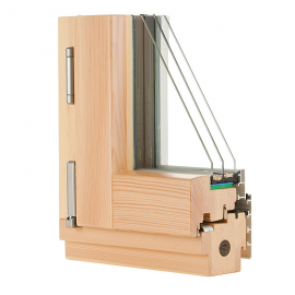 GEMINI Quadrat Energooszczędne Okna drewniano - aluminiowe 88