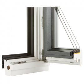GEMINI Thermo Linear Energooszczędne Okna drewniano - aluminiowe 68