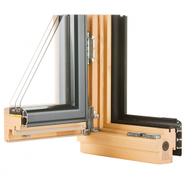 GEMINI Soft Line Energooszczędne Okna drewniano - aluminiowe 68